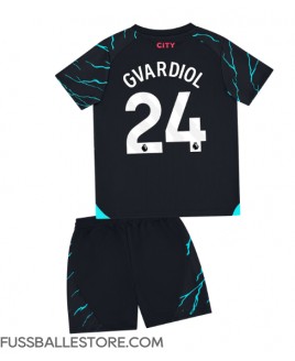 Günstige Manchester City Josko Gvardiol #24 3rd trikot Kinder 2023-24 Kurzarm (+ Kurze Hosen)